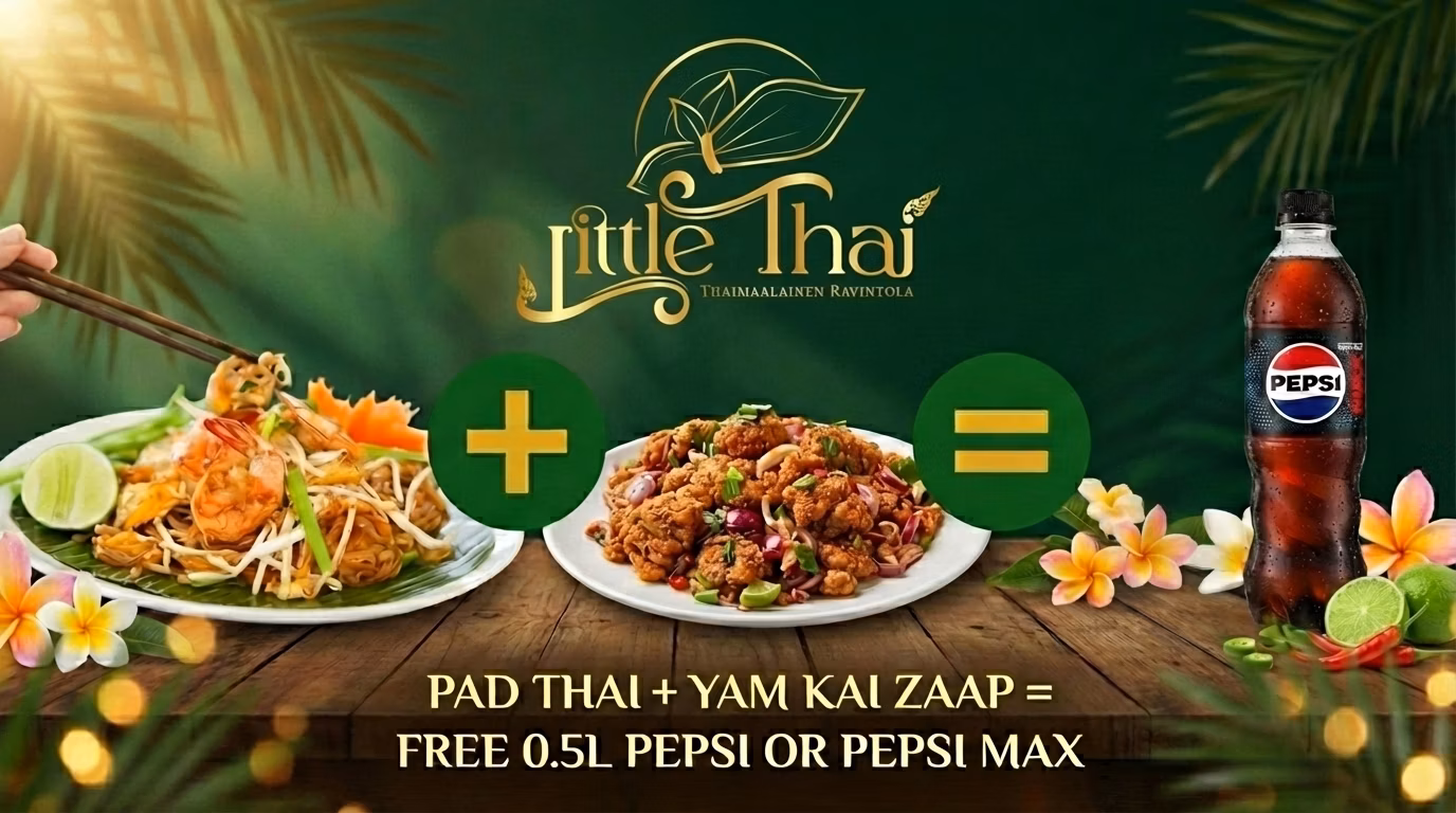 Pad Thai + Yam Kai Zaap + Pepsi/max 500 ml