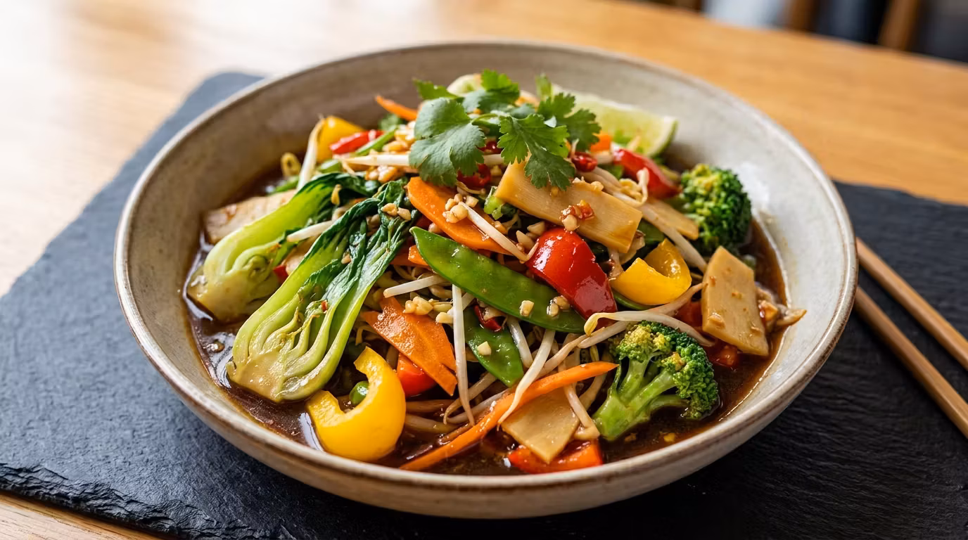 Vihannes-wok osterikastikkeella